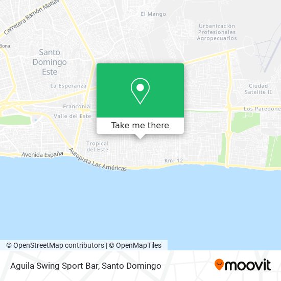 Aguila Swing Sport Bar map