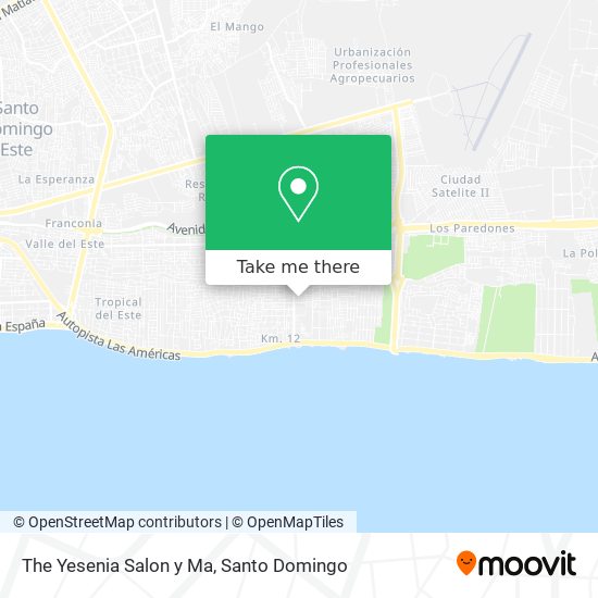 The Yesenia Salon y Ma map
