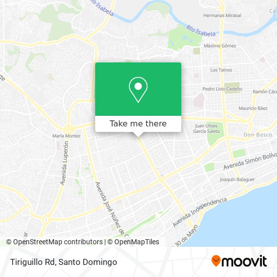Tiriguillo Rd map