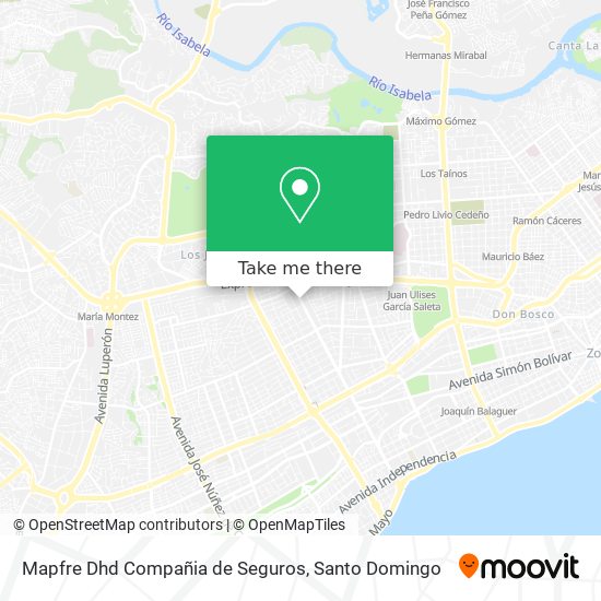 Mapa de Mapfre Dhd Compañia de Seguros