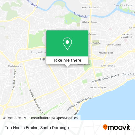 Top Nanas Emilari map