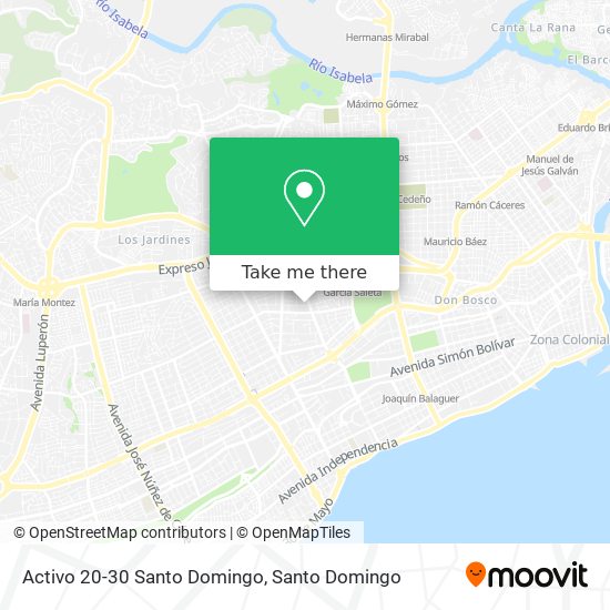 Activo 20-30 Santo Domingo map