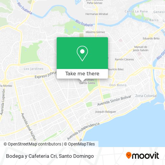 Bodega y Cafeteria Cri map