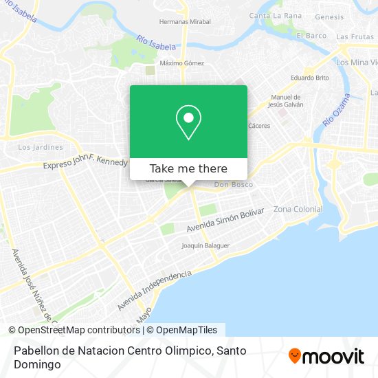 Mapa de Pabellon de Natacion Centro Olimpico