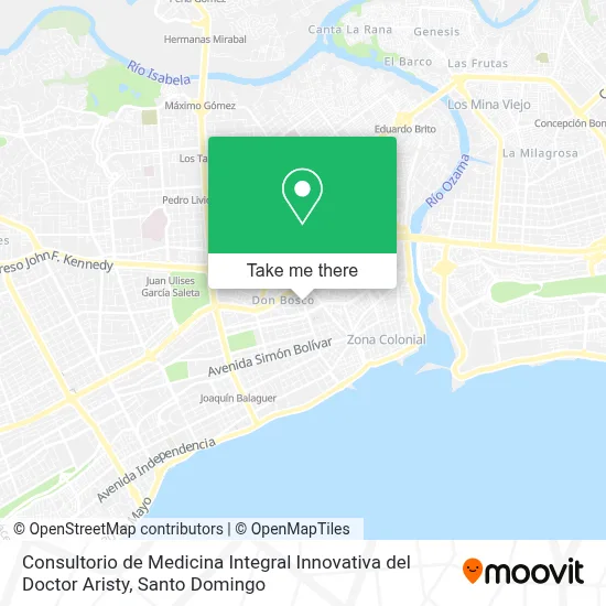 Mapa de Consultorio de Medicina Integral Innovativa del Doctor Aristy