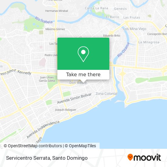 Servicentro Serrata map