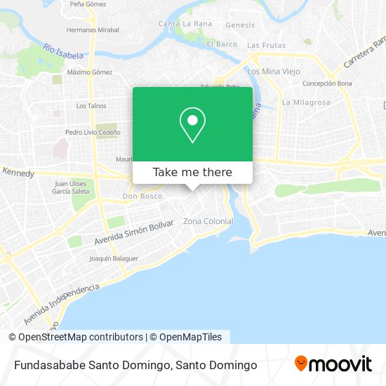 Fundasababe Santo Domingo map