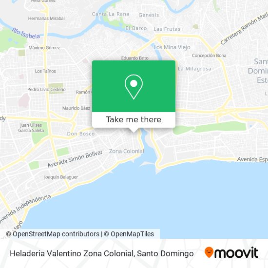 Heladeria Valentino Zona Colonial map