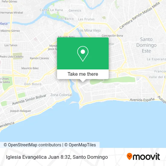 Iglesia Evangélica Juan 8:32 map