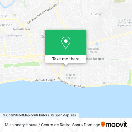 Missionary House / Centro de Retiro map