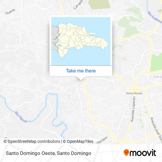 Mapa de Santo Domingo Oeste
