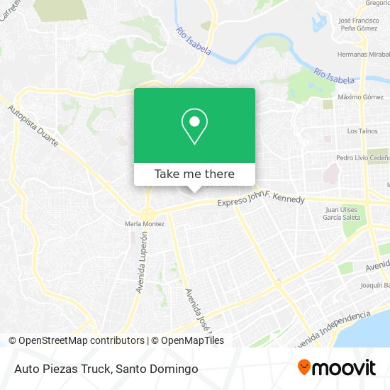 Auto Piezas Truck map