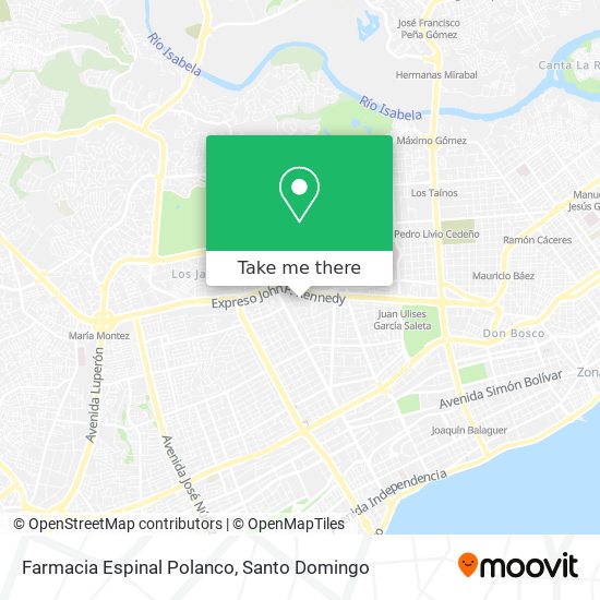 Mapa de Farmacia Espinal Polanco