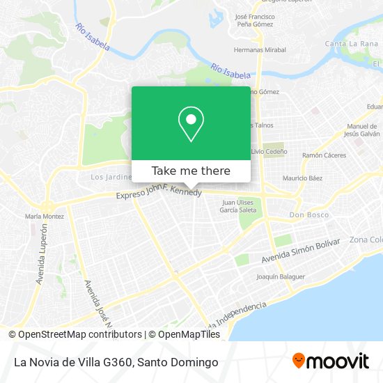 La Novia de Villa G360 map