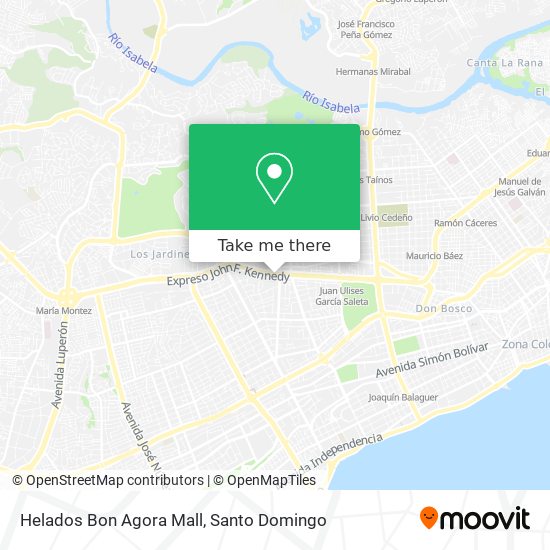 Helados Bon Agora Mall map