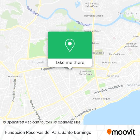 Fundación Reservas del País map