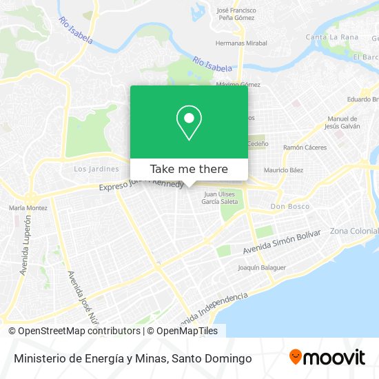 Ministerio de Energía y Minas map