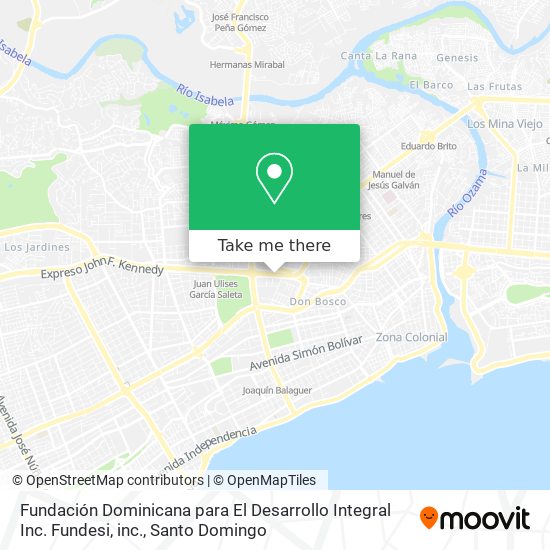 Fundación Dominicana para El Desarrollo Integral Inc. Fundesi, inc. map
