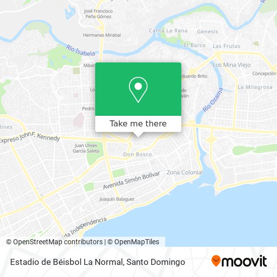Estadio de Béisbol La Normal map