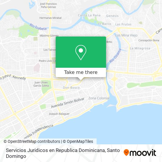 Mapa de Servicios Juridicos en Republica Dominicana