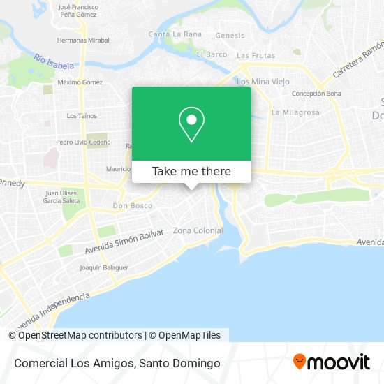 Comercial Los Amigos map