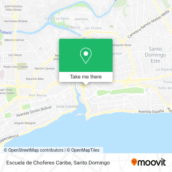 Mapa de Escuela de Choferes Caribe
