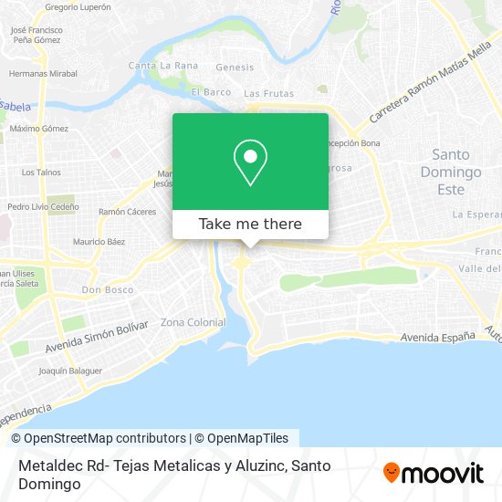 Mapa de Metaldec Rd- Tejas Metalicas y Aluzinc