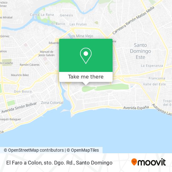 El Faro a Colon, sto. Dgo. Rd. map