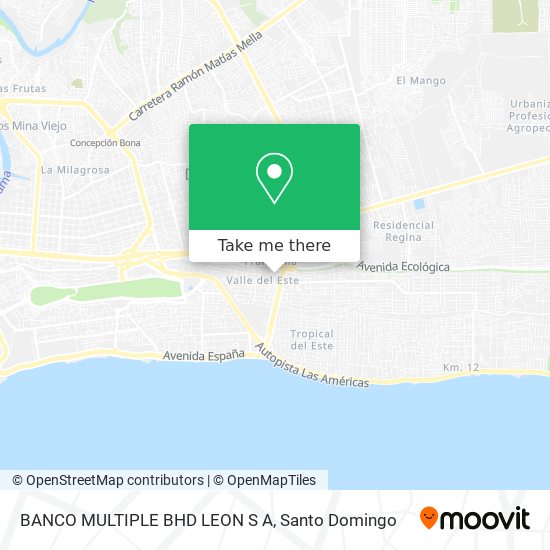 BANCO MULTIPLE BHD LEON S A map