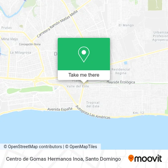 Mapa de Centro de Gomas Hermanos Inoa