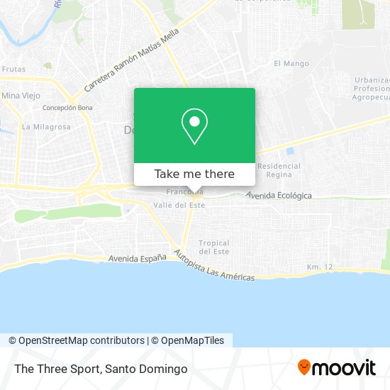 The Three Sport map