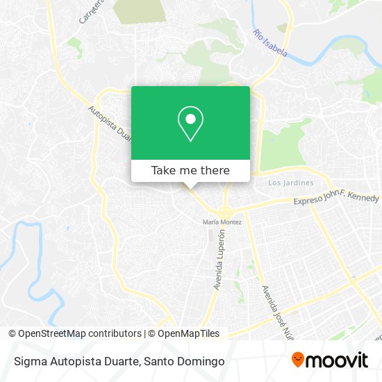 Sigma Autopista Duarte map