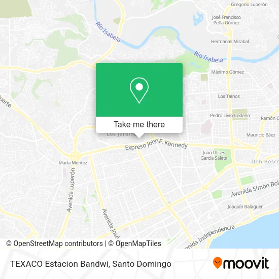 Mapa de TEXACO Estacion Bandwi