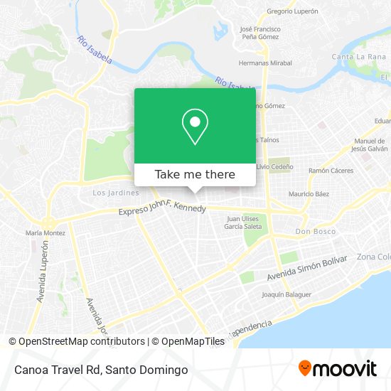 Canoa Travel Rd map