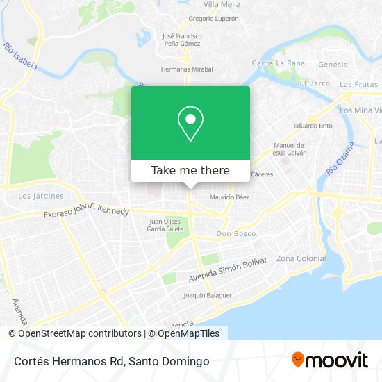 Cortés Hermanos Rd map