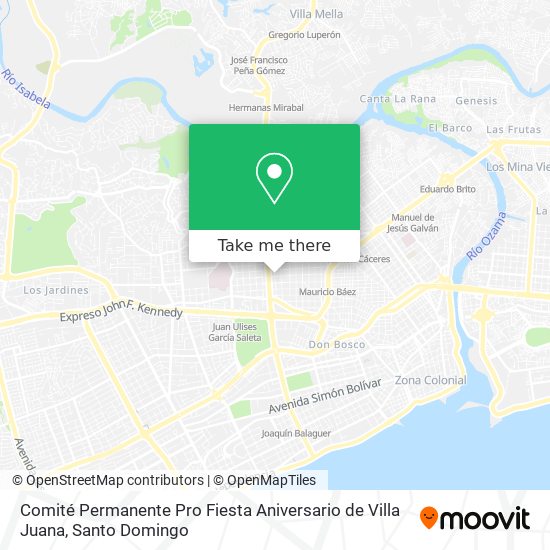 Mapa de Comité Permanente Pro Fiesta Aniversario de Villa Juana