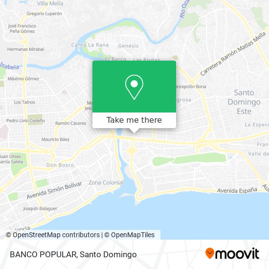 BANCO POPULAR map