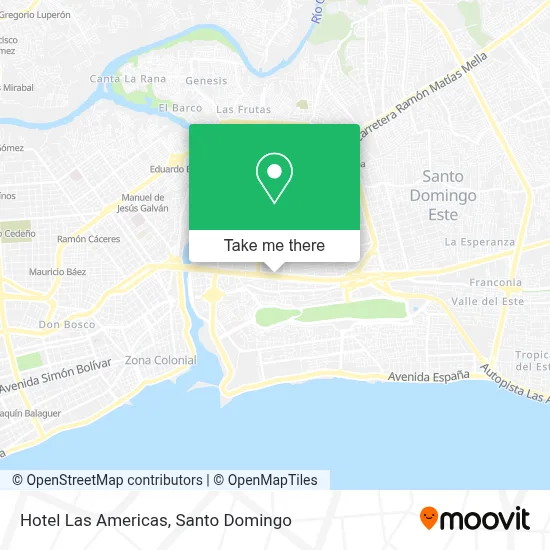 Hotel Las Americas map
