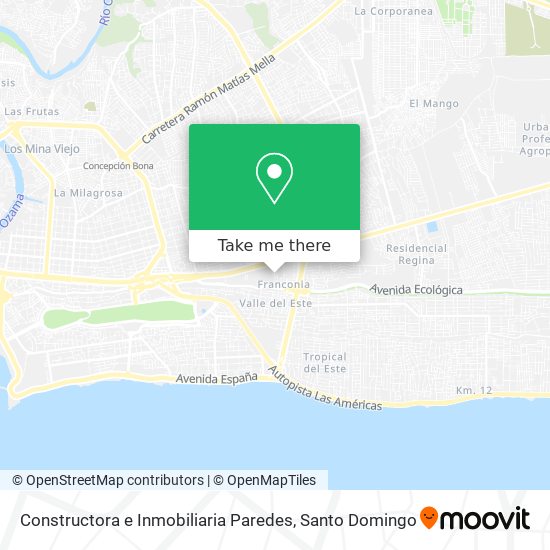 Mapa de Constructora e Inmobiliaria Paredes