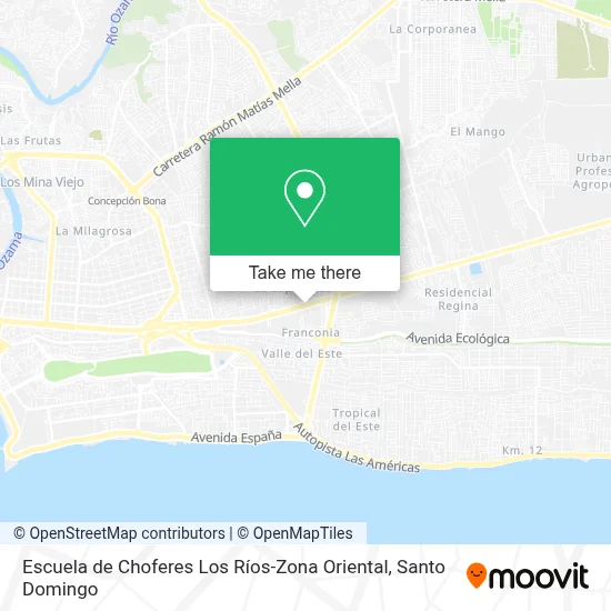 Escuela de Choferes Los Ríos-Zona Oriental map