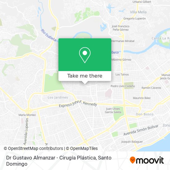 Dr Gustavo Almanzar - Cirugía Plástica map
