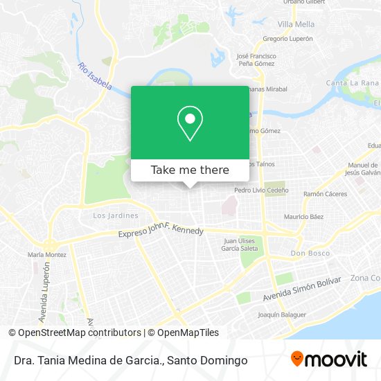 Dra. Tania Medina de Garcia. map