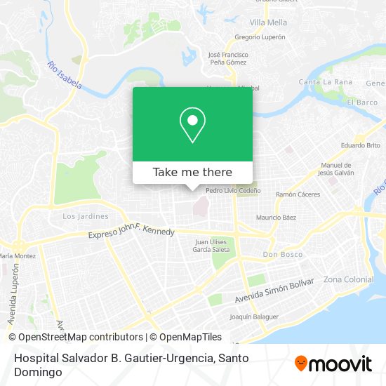 Hospital Salvador B. Gautier-Urgencia map