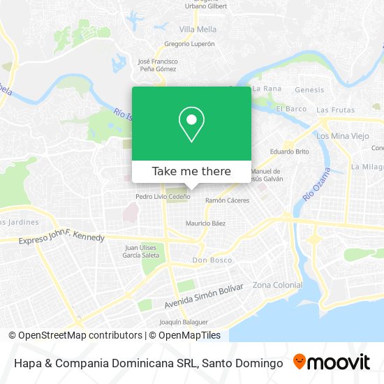 Mapa de Hapa & Compania Dominicana SRL