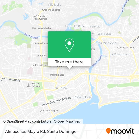 Almacenes Mayra Rd map