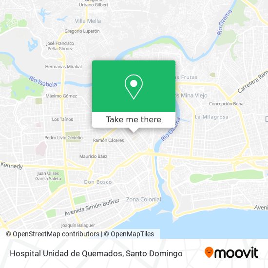 Mapa de Hospital Unidad de Quemados