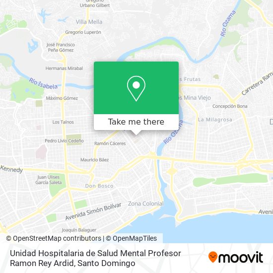 Mapa de Unidad Hospitalaria de Salud Mental Profesor Ramon Rey Ardid