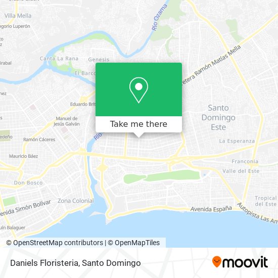 How to get to Daniels Floristeria in Santo Domingo by Bus or Metro?