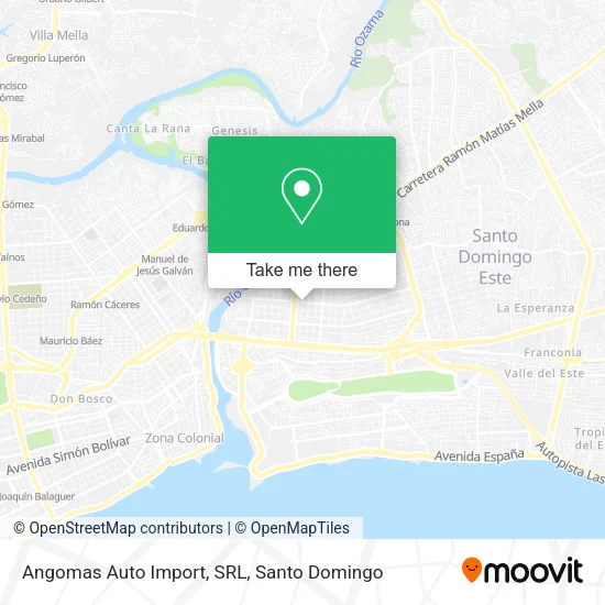 Mapa de Angomas Auto Import, SRL
