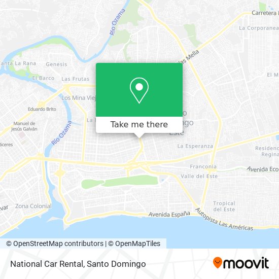 Mapa de National Car Rental